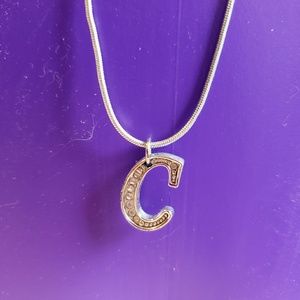 "C" initial necklace